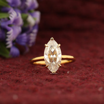 2.00Ct Marquise Moissanite Engagement Ring