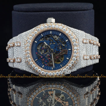 Full Iced Out Moissanite Diamond Watch with Luminous Hands by swandiamond