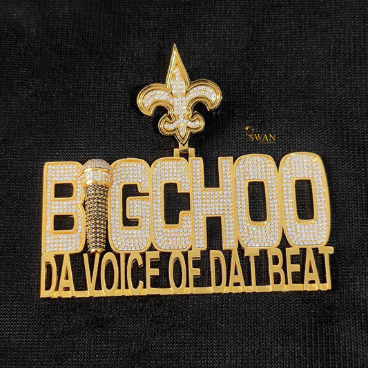 Custom Iced Out Hip Hop Pendant Fully Flooded with VVS Moissanite Diamonds Luxury Gold and Silver Necklace Urban Streetwear Jewelry for Men swandiamond