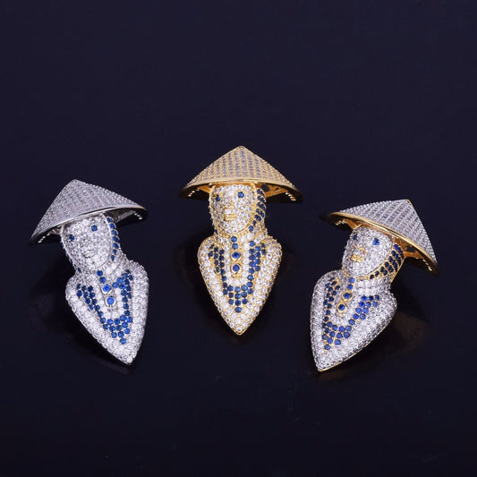 Mortal Kombat Raiden Moissanite 925 Sterling Silver Pendant by swandiamond