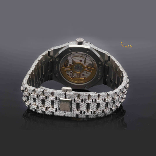 Dazzling Diamond-Encrusted Audemars Piguet Royal Oak: The Pinnacle of Horological Artistry & Brilliance by SwanDiamond