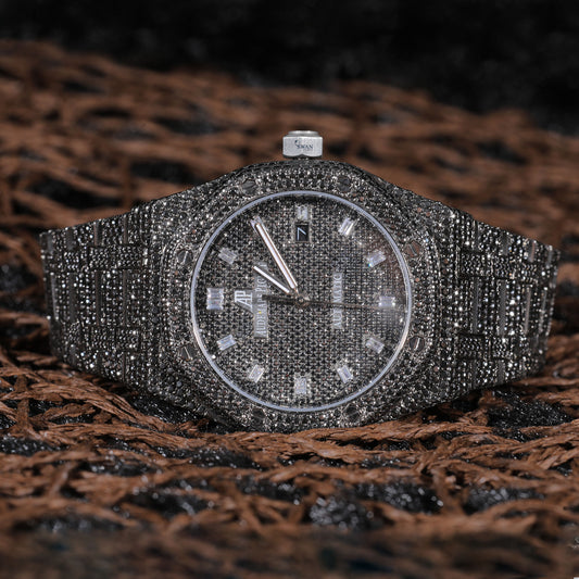 Full Black Iced Out Watch VVS1 Moissanite Custom Luxury Timepiece for Men Bold Hip Hop Designer Wristwatch SwanDiamond