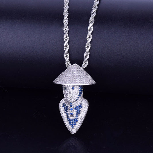 Mortal Kombat Raiden Moissanite 925 Sterling Silver Pendant by swandiamond