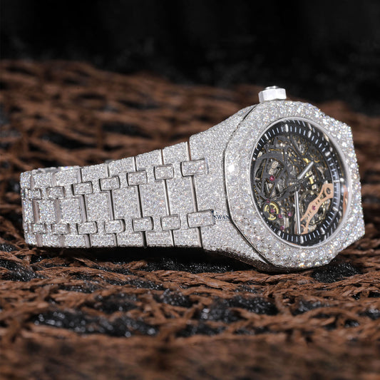 Luxury Men's Moissanite Diamond Watch High-End Timepiece by SwanDiamond Premium Iced Out Watch for Men