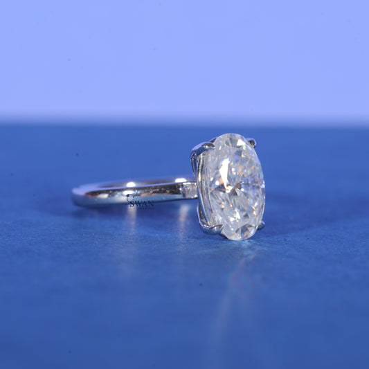Oval Solitaire Lab Grown Engagement Ring to Capture Your Love