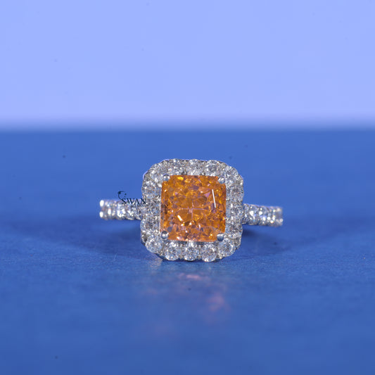 2 carat Cushion Cut Diamond Ring, E/VVS2 Lab Grown Diamond Ring