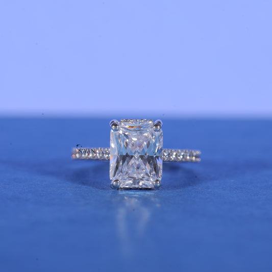 New 3CT Radiant Cut Lab Grown Diamond Engagement Ring