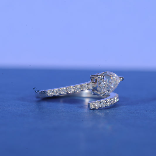 Pear Cut Lab Grown Diamond Wedding Proposal Rings For Women