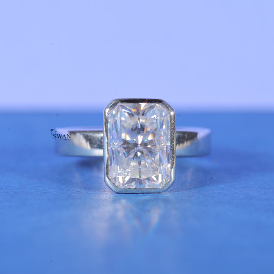 2.5CT Radiant Cut Lab Grown Diamond Proposal Ring For Women