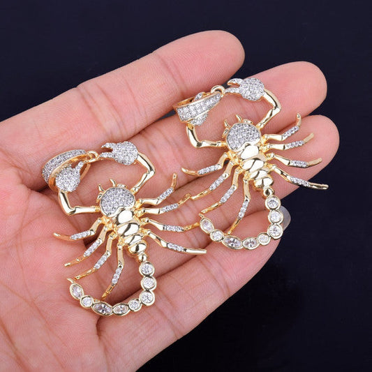 Custom Buss Down Rapper Jewelry Scorpion Hip Hop Pendant Moissanite by swandiamond