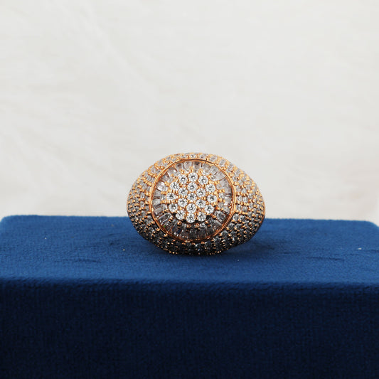 Designer 925 Sterling Silver Hip Hop Unique Shape Pretty Ring For Men Iced Out With Moissanite Round Cut VVs Clarity Diamonds