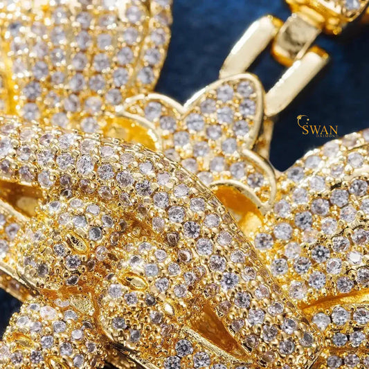 Religious Cross Jesus Hip Hop Moissanite Custom Pendant In 925 Sterling Silver