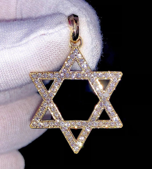 Moissanite Diamonds Star Pendant 925 Sterling Silver Latest Fashion Designer Jewelry