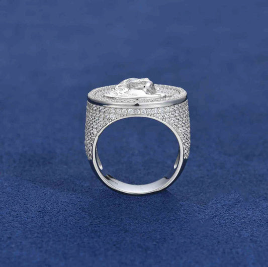 Religious Hip Hop 925 Sterling Silver Fully Iced Out with Round Brilliant Cut original Moissanite vvs Diamonds