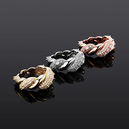 High Quality Iced Out Pass Diamond Testing Lab Grown Diamond Personalized Men's Hip Hop Ring With 925 Sterling Silver