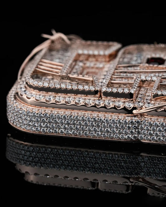 Custom Letter Hip Hop Moissanite Round Brilliant Cut Diamond Pendant In 925 Sterling Silver