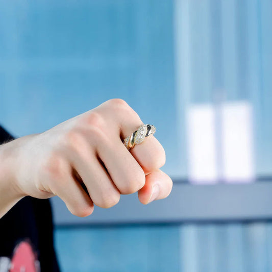 High Quality Iced Out Pass Diamond Testing Lab Grown Diamond Personalized Men's Hip Hop Ring With 925 Sterling Silver