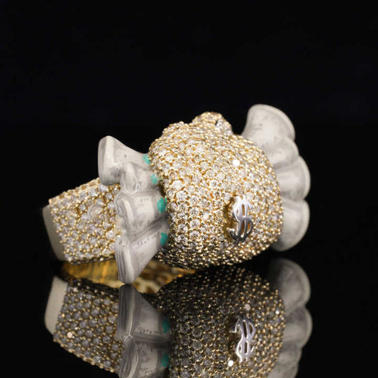 Hot Selling Pass Diamond Tester Hip Hop Jewelry In s925 Sterling Silver VVS Round Brilliant Cut Lab Grown Diamond Ring For Men