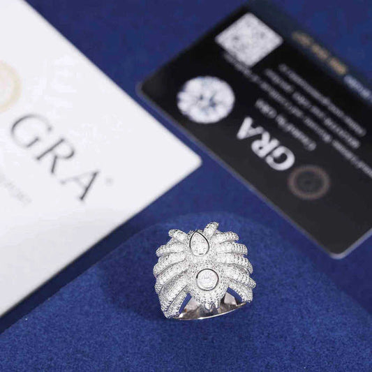 Fine Jewelry Hip Hop Ring 925 Sterling Silver Men Moissanite Diamond Jewelry Ring Iced Out original Ring For Men