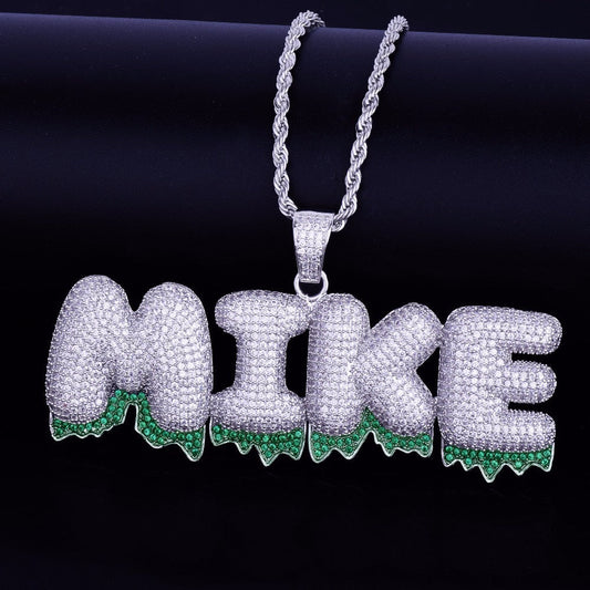 Big Iced Out Mike & Clout Letter Customised Men Diamond Pendent with Moissanite Diamond