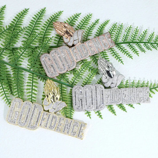 Personalized Custom Hip Hop Pendent Moissanite Diamond Ice Out Letter Name Pendent by swandiamond