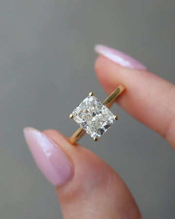 Cushion Cut Moissanite vvs1 Diamond Engagement Ring