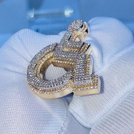 Round Star with Moissanite Diamond S925 Sterling Silver Pendant