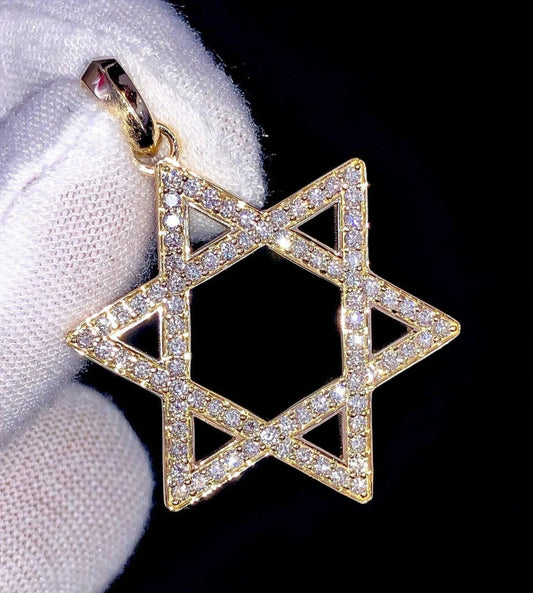 Moissanite Diamonds Star Pendant 925 Sterling Silver Latest Fashion Designer Jewelry