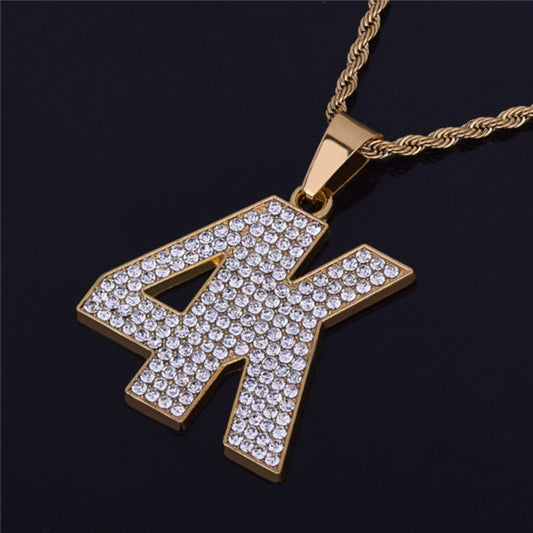 Custom Made Initial Name Pendant 4K Letter Charm Pendant Hip Hop Full Iced Out Moissanite Diamond Pendant