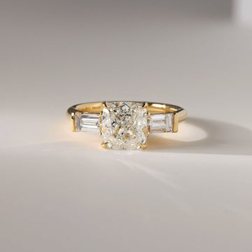 Elongated Cushion Cut Moissanite Ring In 925 Silver 10k 14k 18k Gold
