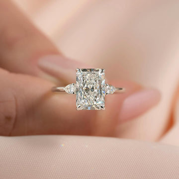 Radiant Cut Moissanite vvs1 Diamond Engagement Ring For Women