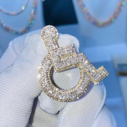 Round Star with Moissanite Diamond S925 Sterling Silver Pendant