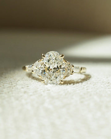3.5CT Oval Cut Moissanite Fine Jewelry Rings For Women