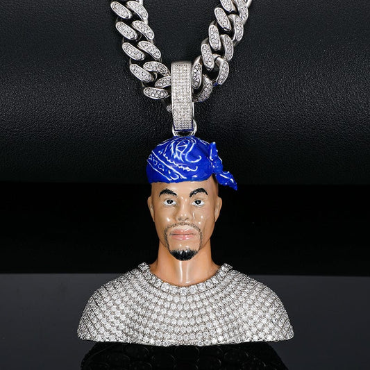 Fully Iced Out By Round Brilliant Moissanite Diamonds Hip Hop Pendant