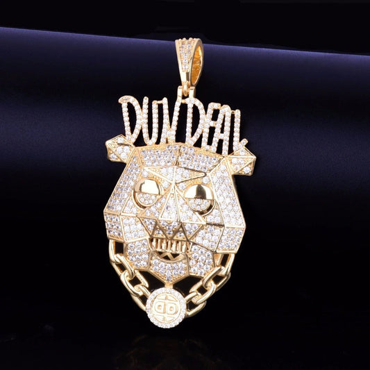 Iced Out Animal Lion Head Hip Hop Moissanite Pendant With S925 Sterling Silver Diamonds