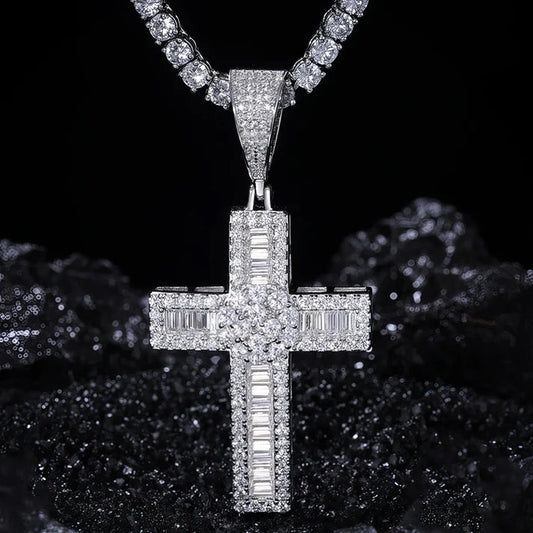 Premium Quality Orthodox Cross Pendant Moissonite Diamond by swandiamond