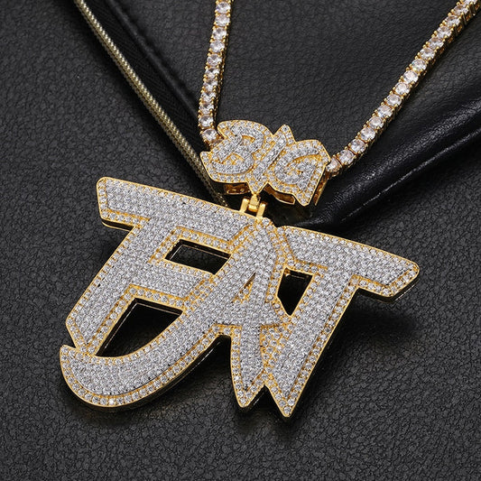 Custom Letter Pendant High Quality Moissanite Hip Hop fine Pendants by swandiamond