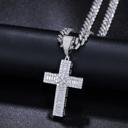 Premium Quality Orthodox Cross Pendant Moissonite Diamond by swandiamond