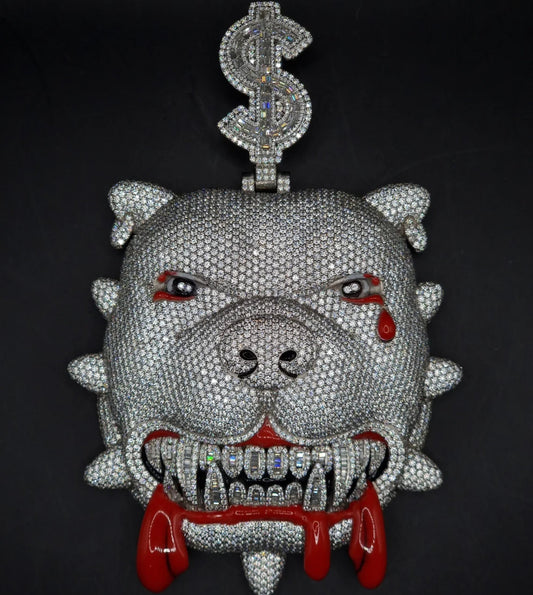 Big Boogie Hip Hop Diamond Pendant with Custom VVS Moissanite Diamond