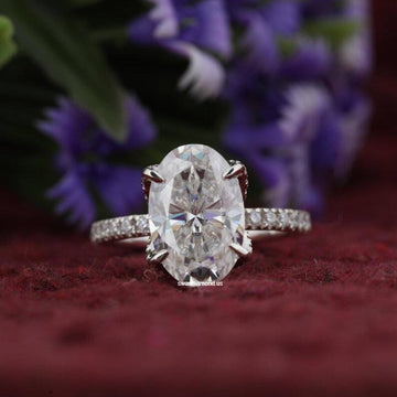 2.00CT Oval cut Moissanite Ring Engagement Ring