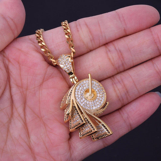 Iced Out Golden Wipe Pendant Moissanite Hip Hop Pendant Men by swandiamond