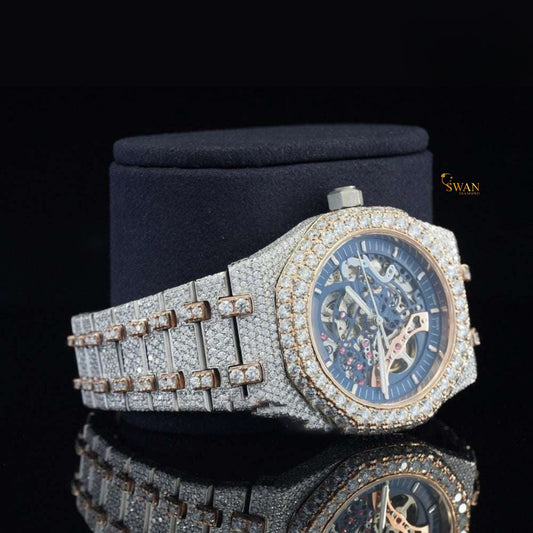 Audemars Piguet Royal Oak Skeleton with Diamond and Rose Gold Two-Tone Design, a Masterpiece from SwanDiamond