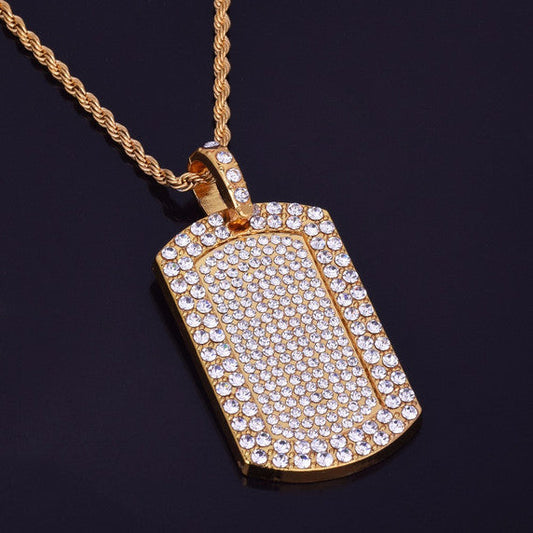 Hip Hop Pendant vvs1 Moissanite Diamond 925 Sterling Silver Custom Dogtag Pendant