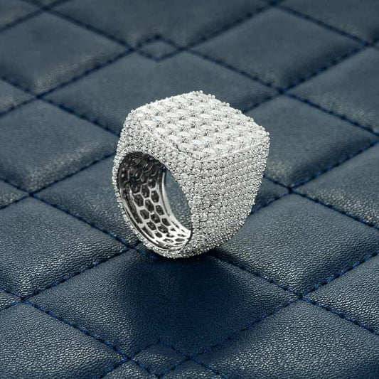 Lab Grown Diamond Hip Hops Engagement Ring Jewelry 925 Sterling Silver Rings For Men
