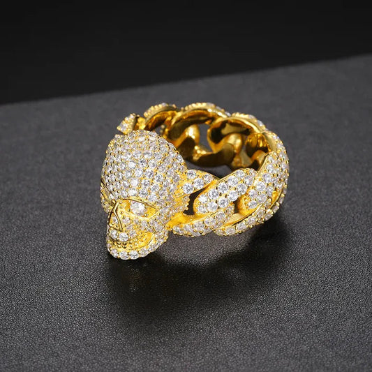 Luxury Hiphop Fully Iced Out Lab Grown Diamond Ring Fashion Mens Real Diamond Hip Hop 14K Solid Gold Rings