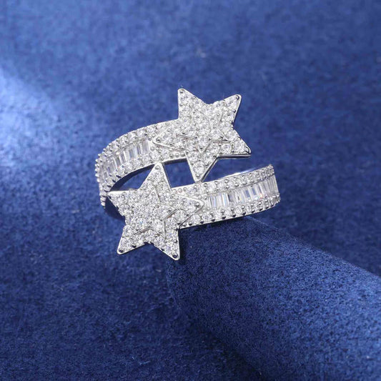 Hip Hop Fashion Rings VVS Moissanite Diamond Engagement Rings 925 Silver Men Jewelry Iced Out original Rings Pass Diamond Tester