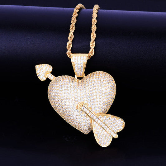 Personalized New Heart Pendants In Round Brilliant Cut Moissanite  Diamonds