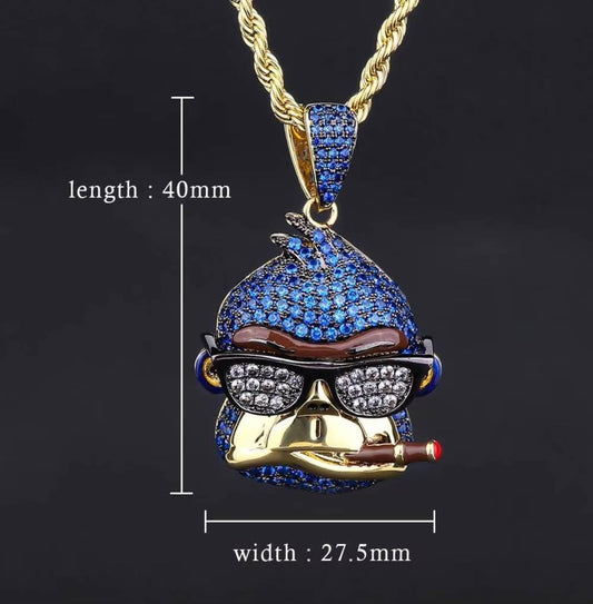 Gorilla Head Charm Pendant 925 Sterling Silver New Hip Hop round Brilliant Cut Moissanite VVS Clarity Diamonds