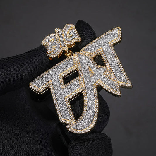Custom Letter Pendant High Quality Moissanite  Hip Hop fine Pendants by swandiamond