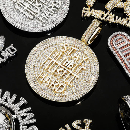 Stay Humble Hustle Hard  HipHop Pendant Necklace by swandiamond